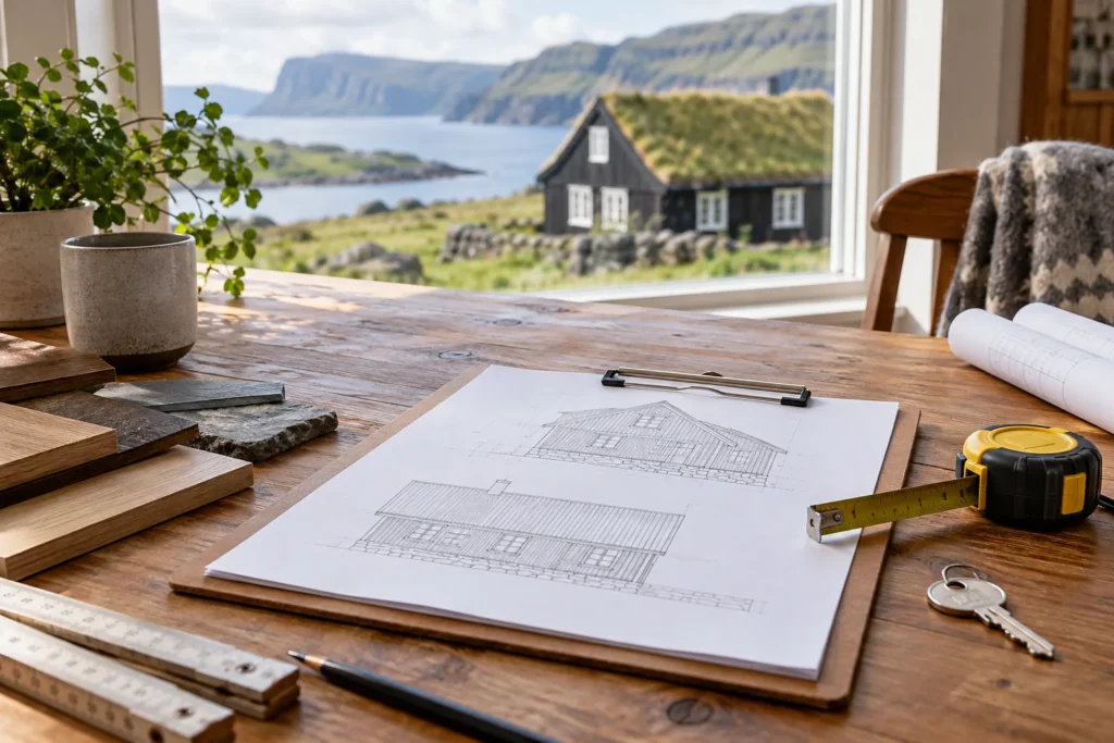 Illustratión av viðlíkahaldsætlan og ráðgeving til bygningseigarar